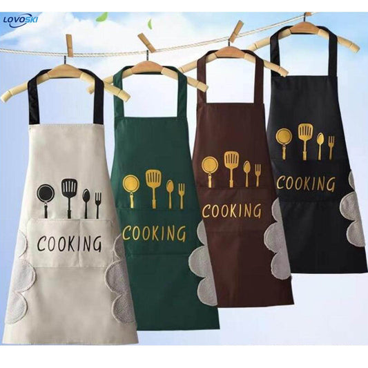 Fashion Kitchen Oilproof Waterproof Chef Apron-Random Color