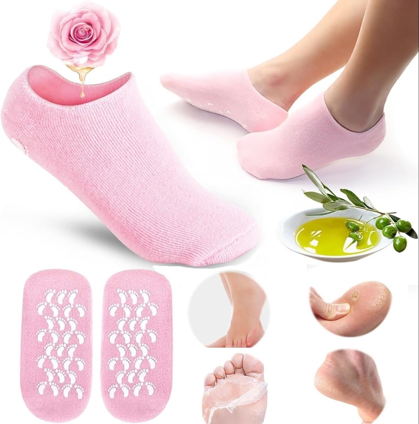 Silicone Pedicure Moisturizing Socks-1 Pair