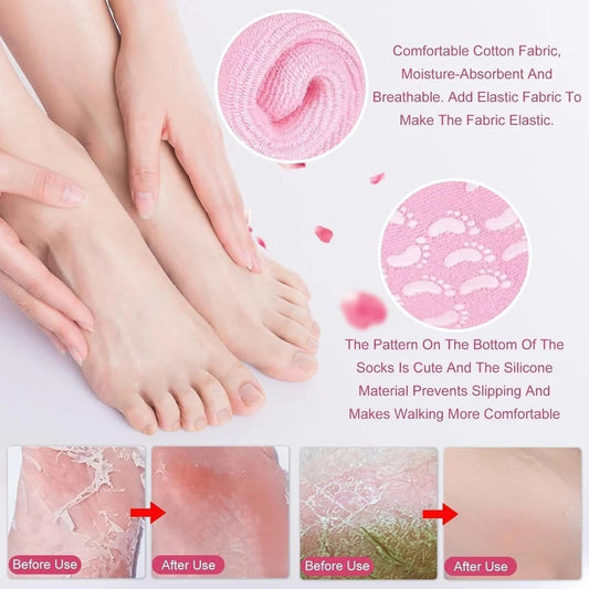 Silicone Pedicure Moisturizing Socks-1 Pair