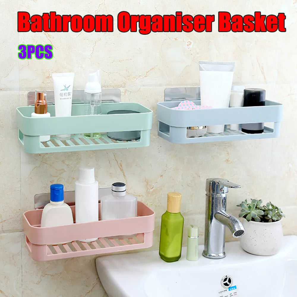 ৩ পিচ ৬০০ টাকা -3pcs x 200 taka pcs-Combo Plastic Bathroom Shelf