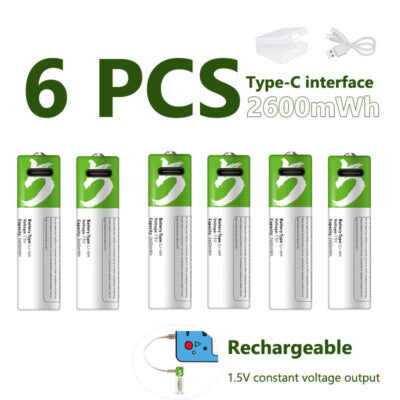 Original 1.5V AA USB Rechargeable Battery-২পিচ