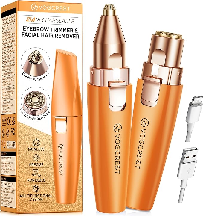 VOGCREST Eyebrow Facial Trimmer: 2 in 1