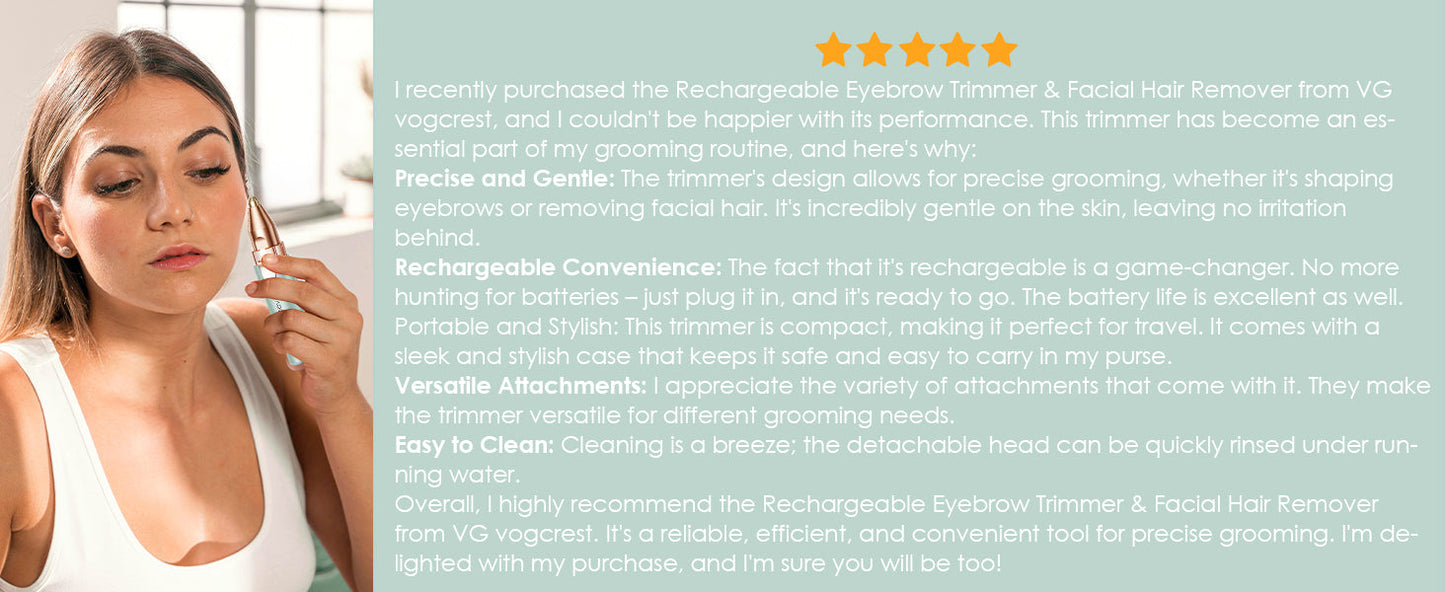 VOGCREST Eyebrow Facial Trimmer: 2 in 1