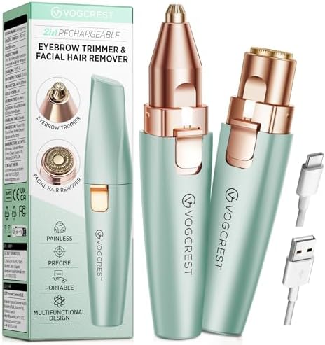 VOGCREST Eyebrow Facial Trimmer: 2 in 1